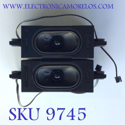 KIT DE BOCINAS PARA TV TCL / NUMERO DE PARTE 12302-500240 / B4513050-E1-X1 / SZKLS / 6Ω 12W / 22B16 / MODELO 43S455 / 50S451